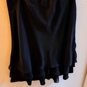 Alex Evenings Women&s Triple Hem Tiered Skirt - Black